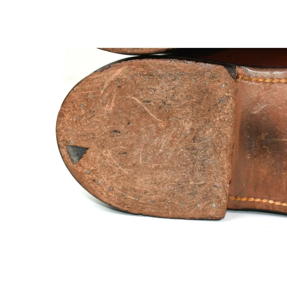 Madison Square Executives Mens Brown Leather Longwing V Cleat Oxfords‎ Sz 8.5 D